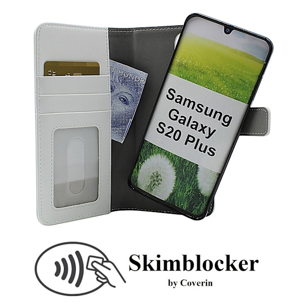 Skimblocker Magnet Wallet Samsung Galaxy S20 Plus (G986B) Vit