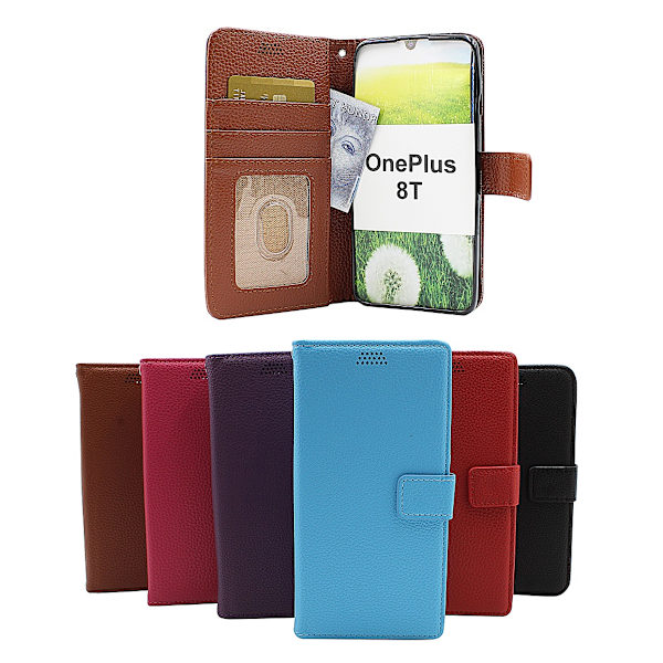 New Standcase Wallet OnePlus 8T (Svart) Brun