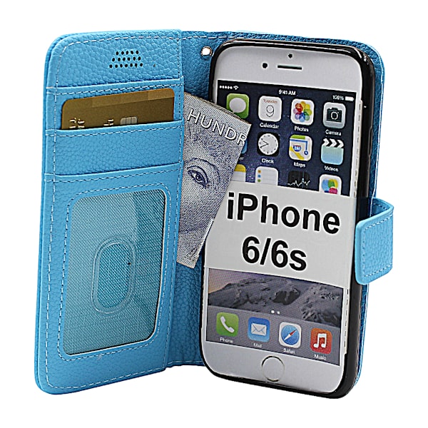 New Standcase Wallet iPhone 6/6s Ljusblå