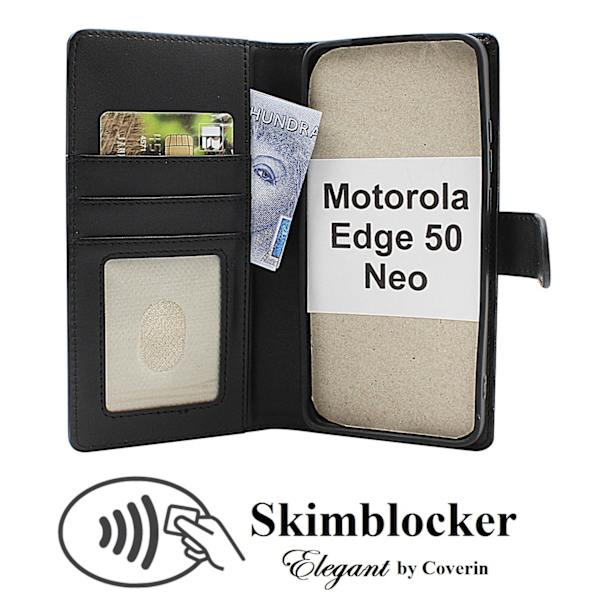 Skimblocker Motorola Edge 50 Neo Plånboksfodral Glitter Pink