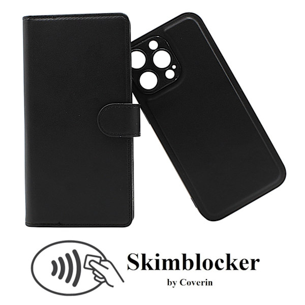 Skimblocker iPhone 15 Pro Max XL Magnet Plånboksfodral