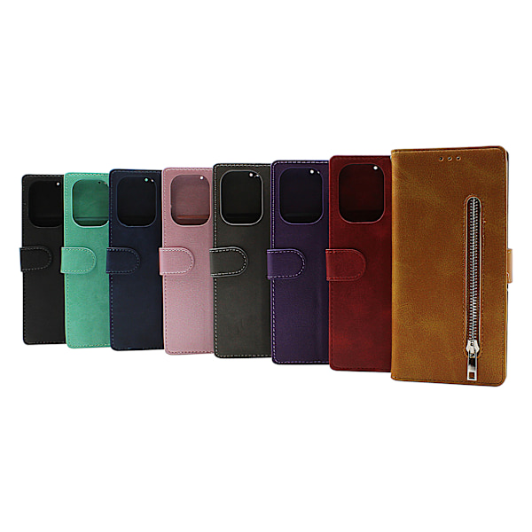 Zipper Standcase Wallet Xiaomi Redmi 13C Brun