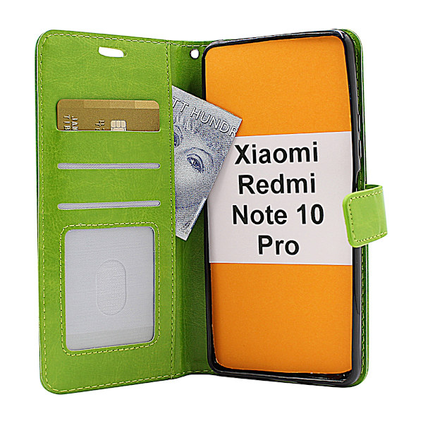 Crazy Horse Wallet Xiaomi Redmi Note 10 Pro Grön