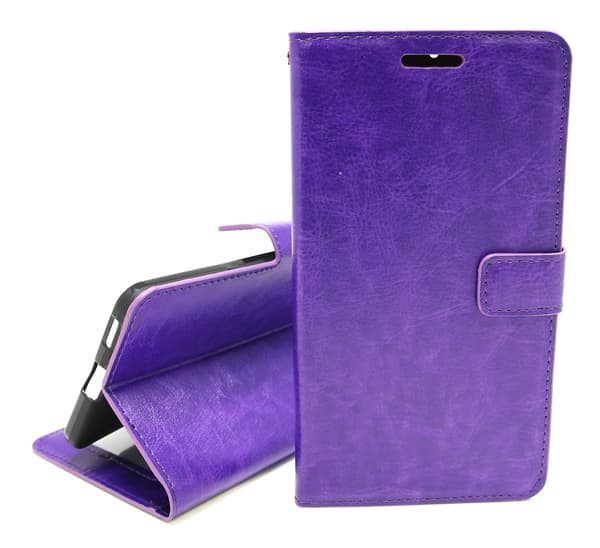 Crazy Horse Wallet Nokia 7 Plus Lila