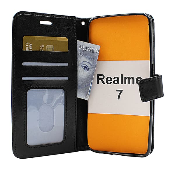 Crazy Horse Wallet Realme 7 Hotpink