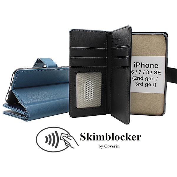 Skimblocker iPhone 6/6s/7/8/SE (2nd/3rd Gen.) XL Plånbok