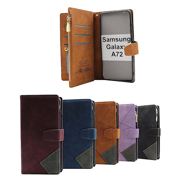 XL Standcase Lyxfodral Samsung Galaxy A72 (SM-A725F/DS) Svart