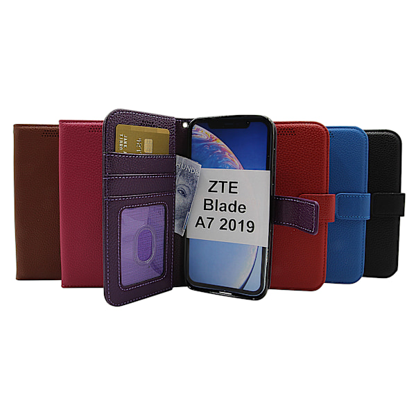 New Standcase Wallet ZTE Blade A7 2019 Blå