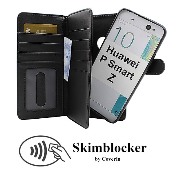 Skimblocker XL Magnet Wallet Huawei P Smart Z (Svart)