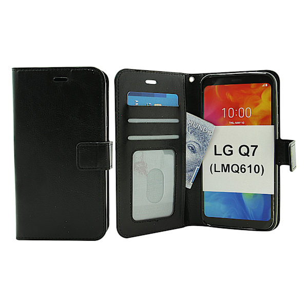Crazy Horse Wallet LG Q7 / LG Q7 Plus (LMQ610) Svart