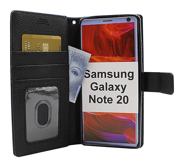 New Standcase Wallet Samsung Galaxy Note 20 5G Ljusblå