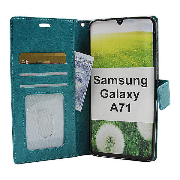 Crazy Horse Wallet Samsung Galaxy A71 (A715F/DS) Turkos
