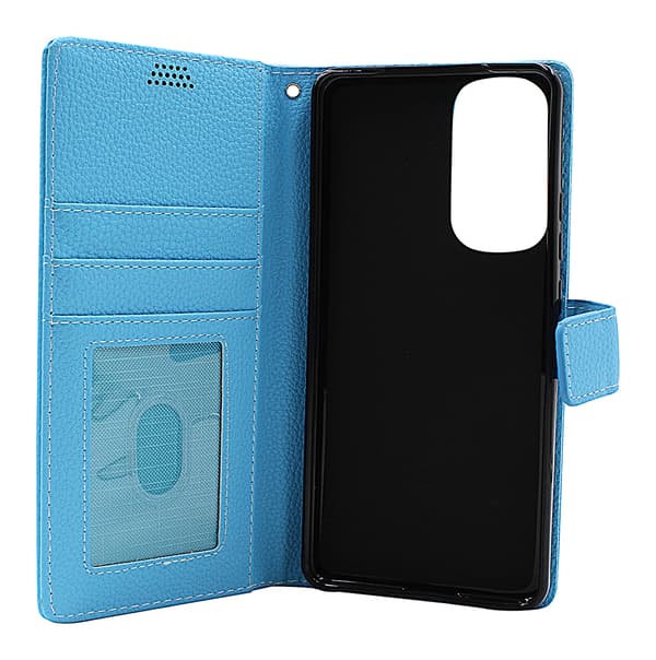 New Standcase Wallet Motorola Edge 30 Ljusblå