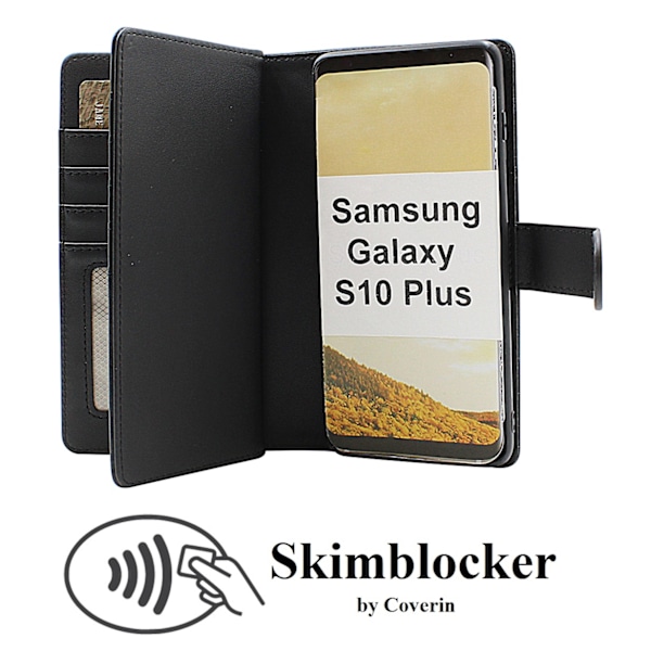 Skimblocker Galaxy S10 Plus XL Magnet Plånboksfodral