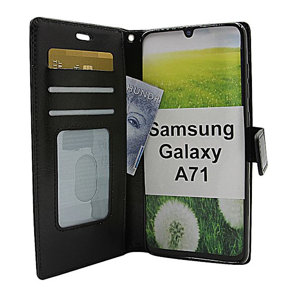 Crazy Horse Wallet Samsung Galaxy A71 (A715F/DS) Svart