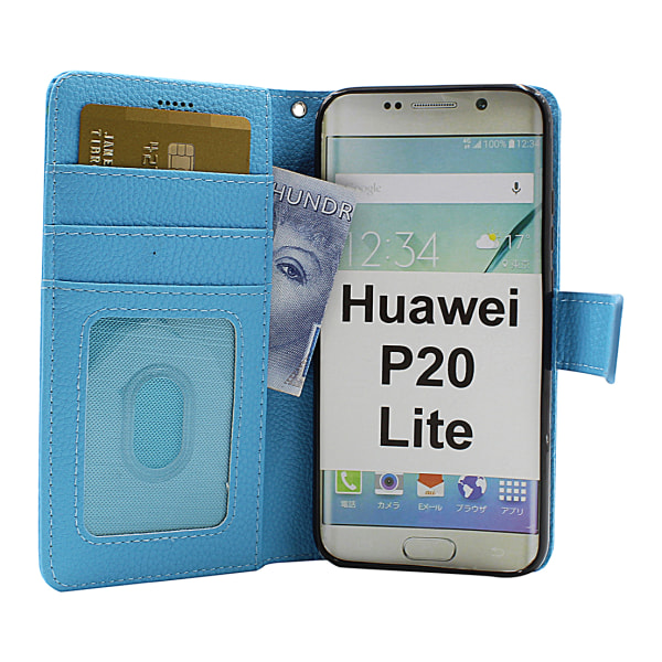 New Standcase Wallet Huawei P20 Lite (ANE-LX1) Ljusblå