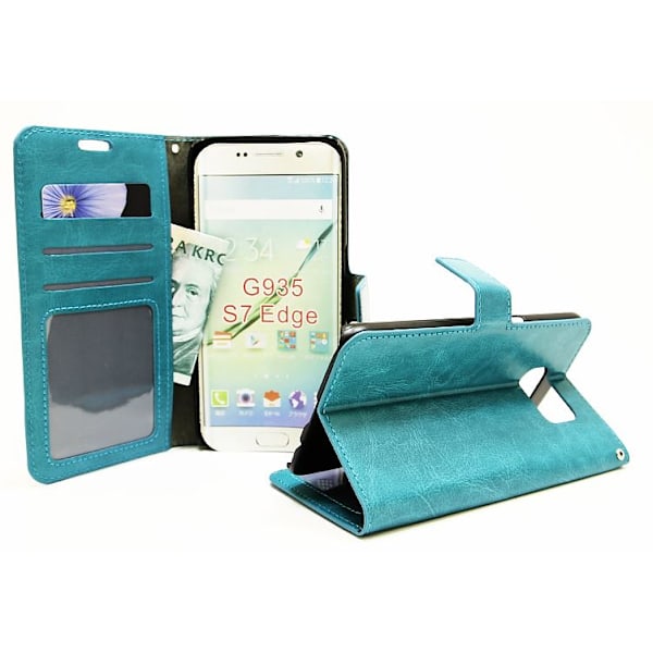 Crazy Horse Wallet Samsung Galaxy S7 Edge (G935F) Turkos