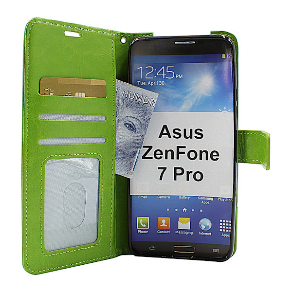 Crazy Horse Wallet Asus ZenFone 7 Pro (ZS671KS) (Svart) Röd