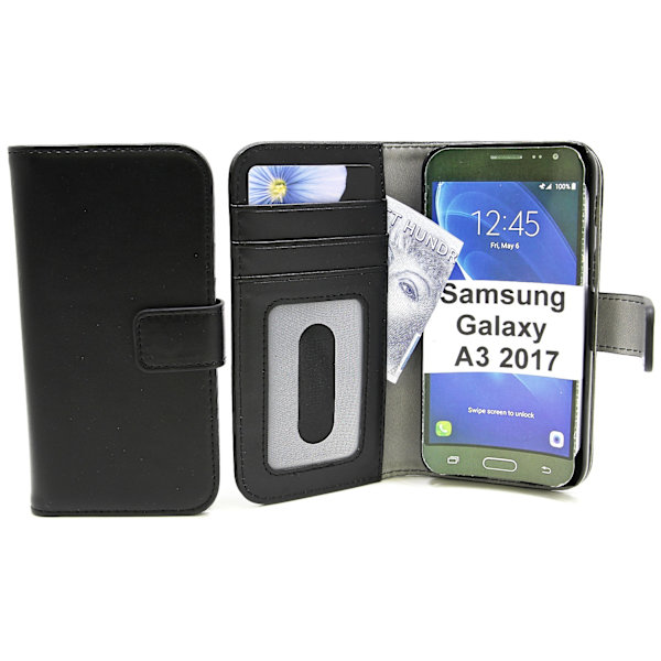 Skimblocker Magnet Wallet Samsung Galaxy A3 2017 (A320F) Svart
