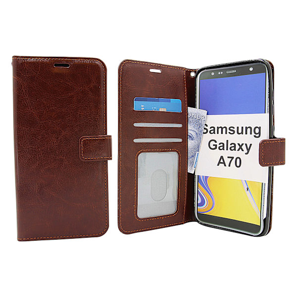 Crazy Horse Wallet Samsung Galaxy A70 (A705F/DS) Brun