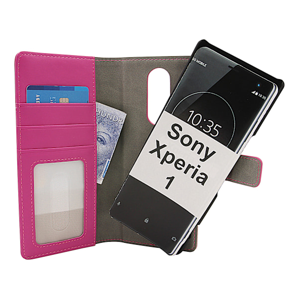 Skimblocker Magnet Wallet Sony Xperia 1 (J9110) Hotpink