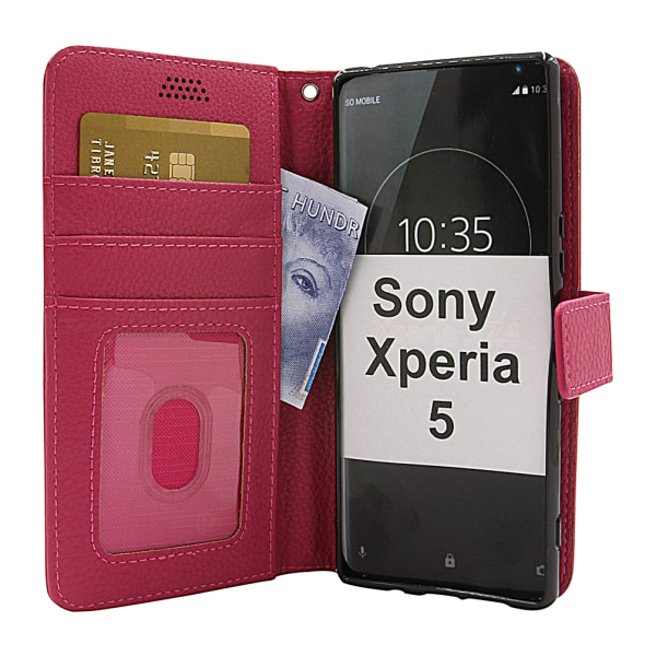 New Standcase Wallet Sony Xperia 5 Hotpink