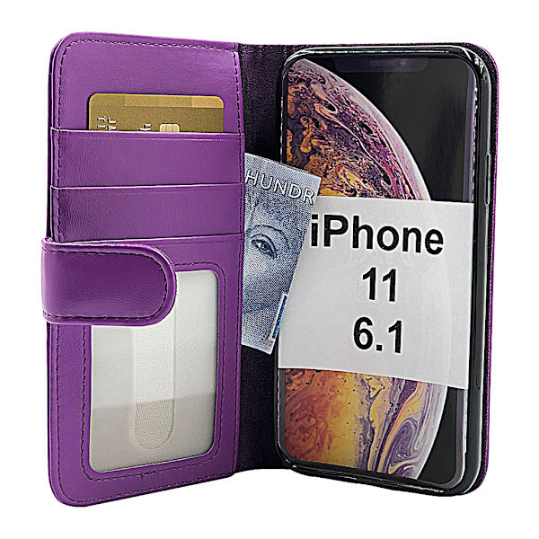 Skimblocker Plånboksfodral iPhone 11 (6.1) Lila