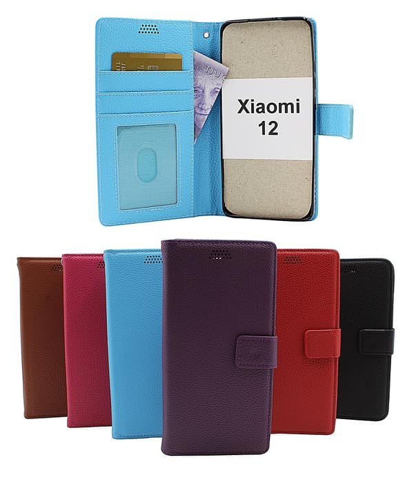 New Standcase Wallet Xiaomi 12 Ljusblå