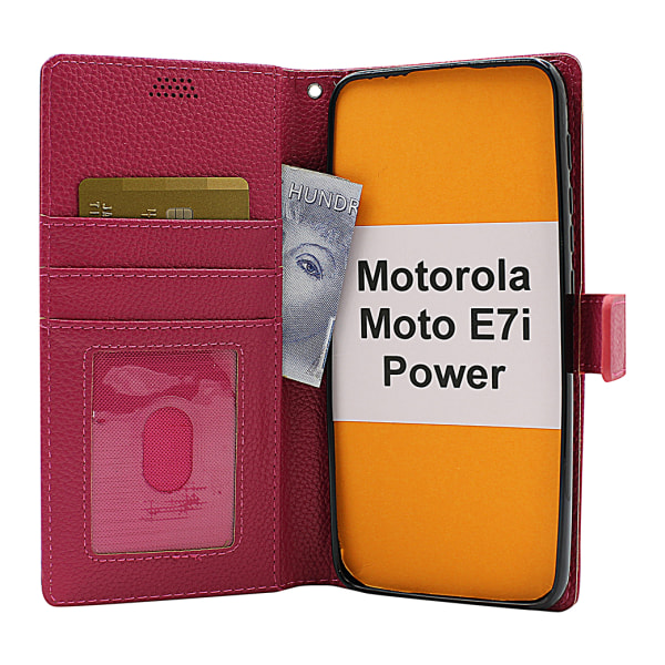 New Standcase Wallet Motorola Moto E7i Power Hotpink