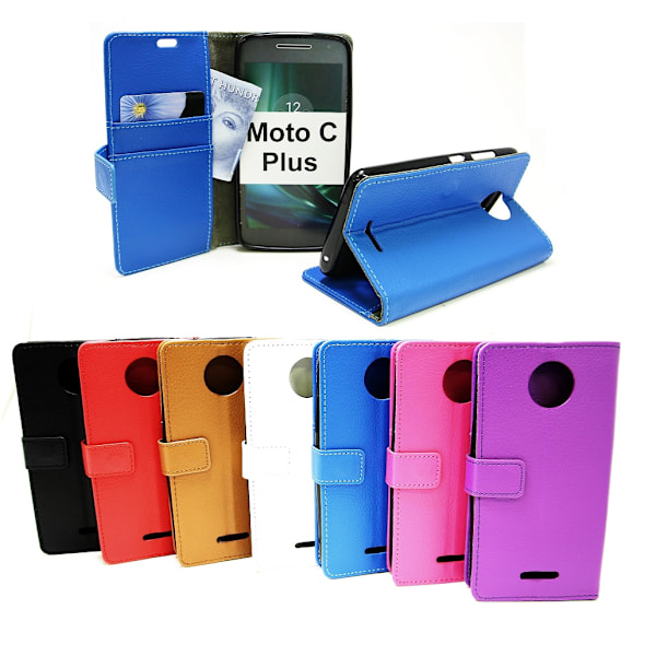 Standcase Wallet Moto C Plus Svart