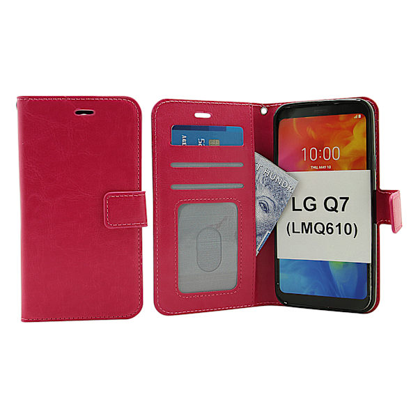 Crazy Horse Wallet LG Q7 / LG Q7 Plus (LMQ610) Hotpink