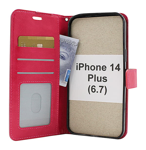 Crazy Horse Wallet iPhone 14 Plus (6.7) Brun