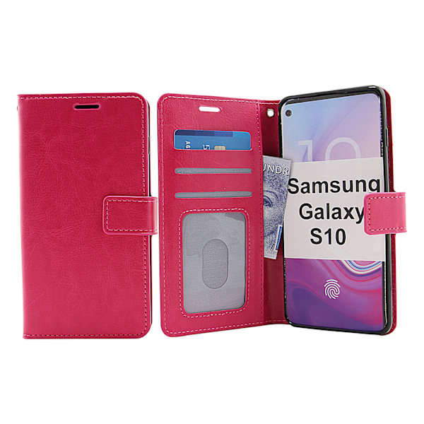 Crazy Horse Wallet Samsung Galaxy S10 (G973F) Hotpink