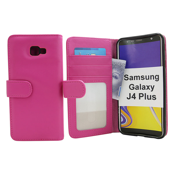 Skimblocker Plånboksfodral Samsung Galaxy J4 Plus (J415FN) Hotpink