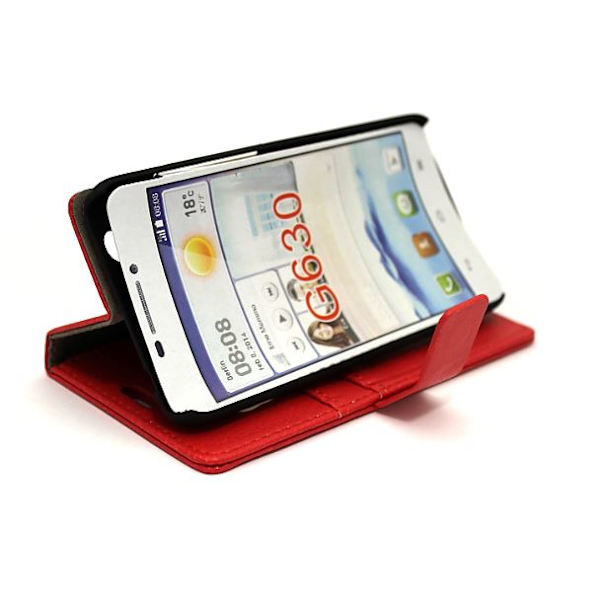 Standcase wallet Huawei Ascend G630 Röd