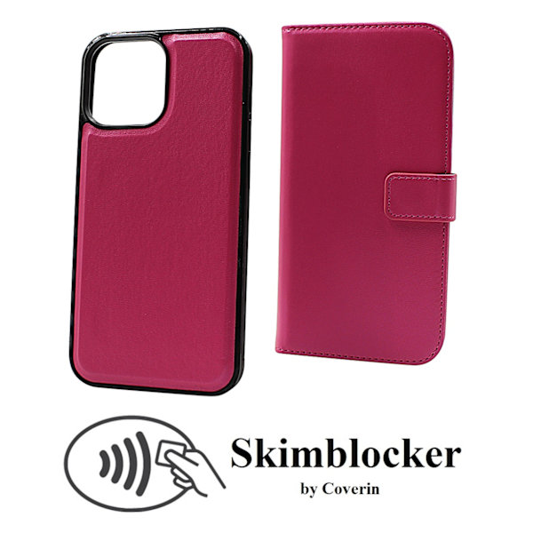 Skimblocker Magnet Fodral iPhone 13 Pro Max (6.7) Hotpink