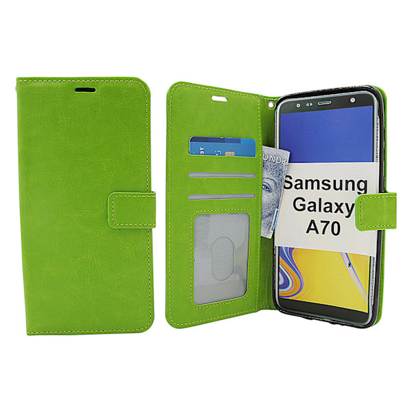 Crazy Horse Wallet Samsung Galaxy A70 (A705F/DS) Grön
