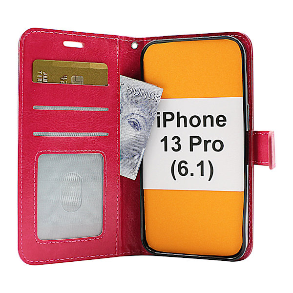 Crazy Horse Wallet iPhone 13 Pro (6.1) Grön