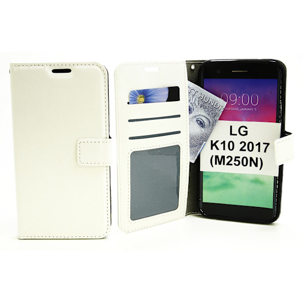 Crazy Horse Wallet LG K10 2017 (M250N) Vit