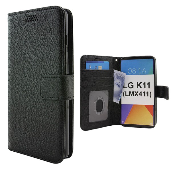 New Standcase Wallet LG K11 (LMX410) Svart
