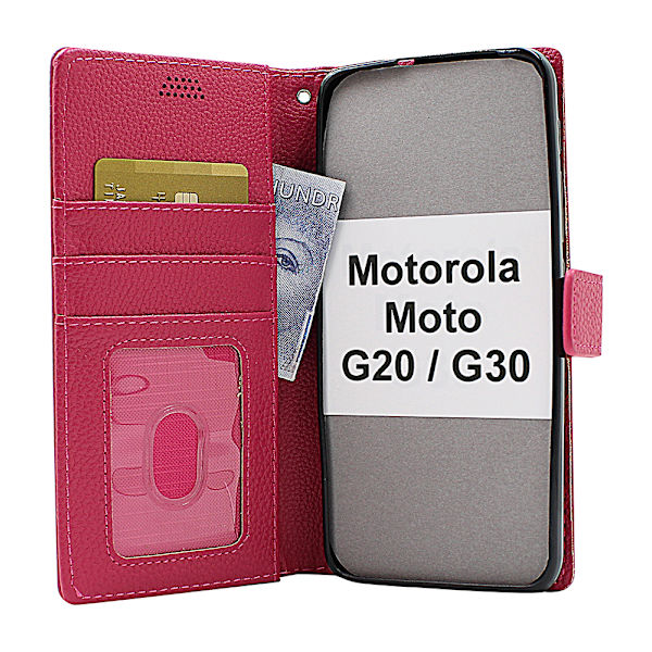 New Standcase Wallet Motorola Moto G20 / Motorola Moto G30 Svart