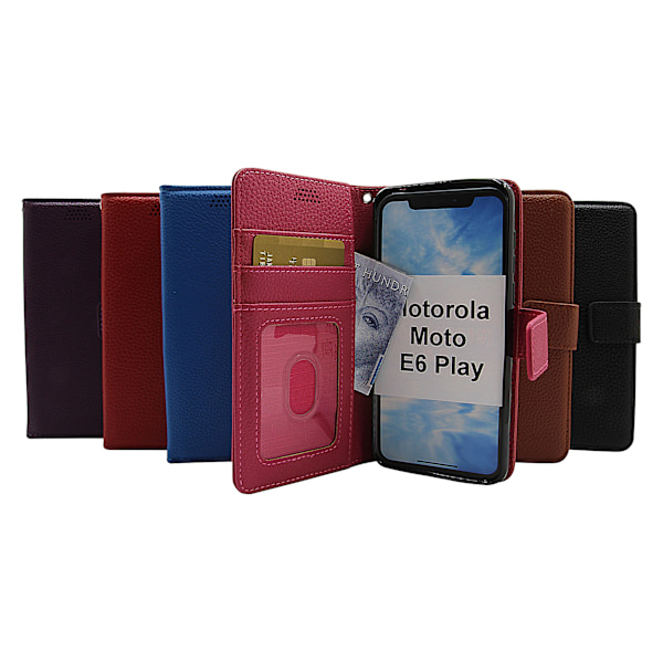New Standcase Wallet Motorola Moto E6 Play Hotpink