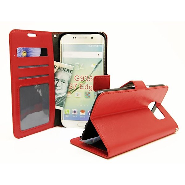 Crazy Horse Wallet Samsung Galaxy S7 Edge (G935F) Röd