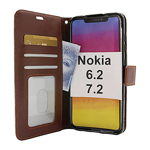 Crazy Horse Wallet Nokia 6.2 / 7.2 Brun