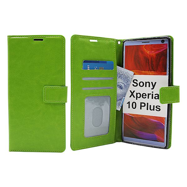 Crazy Horse Wallet Sony Xperia 10 Plus Grön
