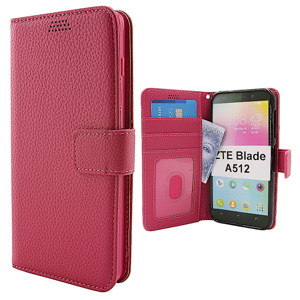 New Standcase Wallet ZTE Blade A512 (Svart) Ljusblå