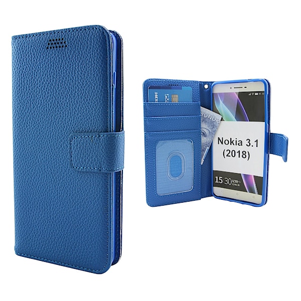 Standcase Wallet Nokia 3.1 (2018) Blå