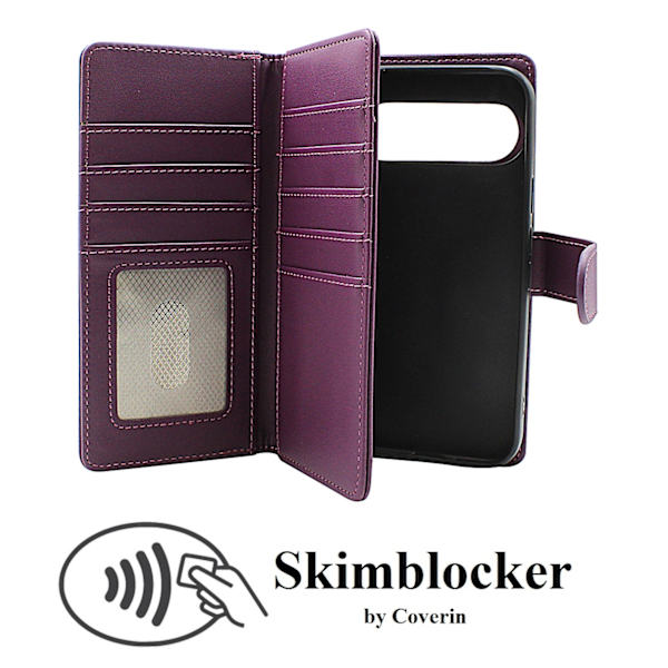 Skimblocker Google Pixel 9 Pro 5G XL Magnet Plånboksfodral Svart