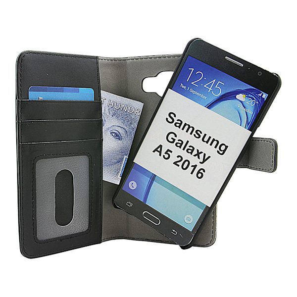 Skimblocker Magnet Wallet Samsung Galaxy A5 2016 (A510F) Svart