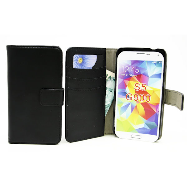Skimblocker Magnet Wallet Samsung Galaxy S5 / S5 Neo Svart